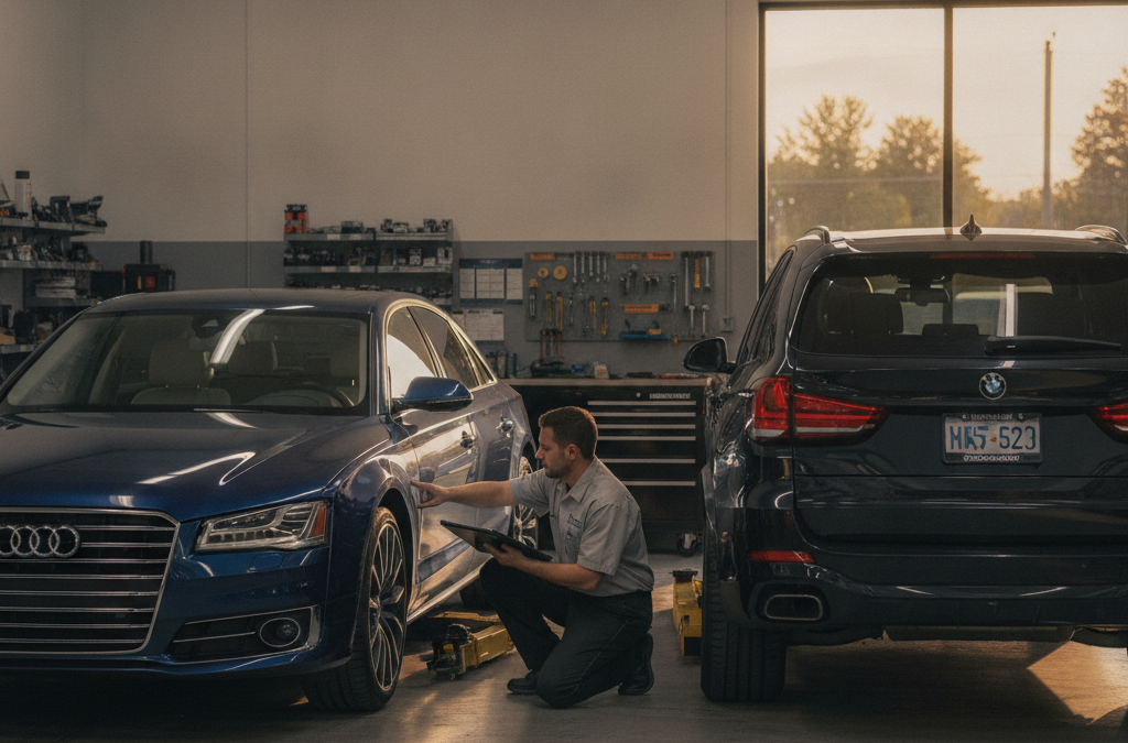 Why Is My Audi or BMW’s Air Suspension Sagging Overnight? What Roswell Owners Should Know About Pneumatic Suspension Failure