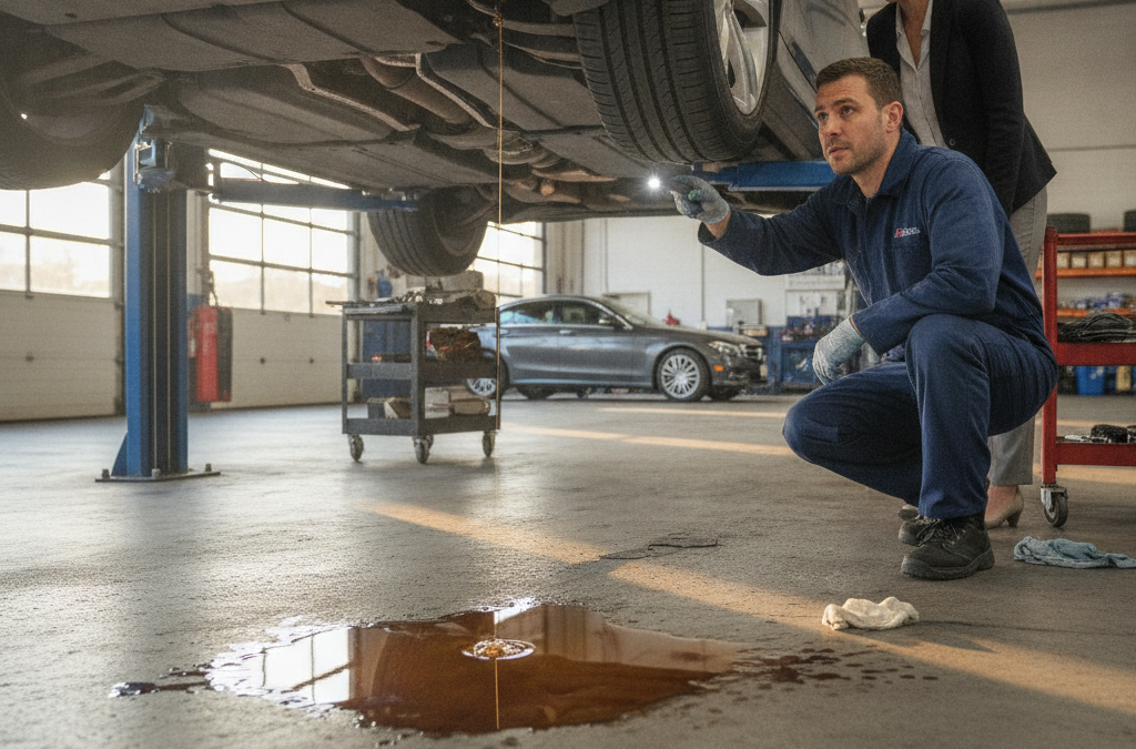 Why Is My BMW or Mercedes Leaking Brake Fluid? What Sandy Springs and North Fulton Owners Should Know