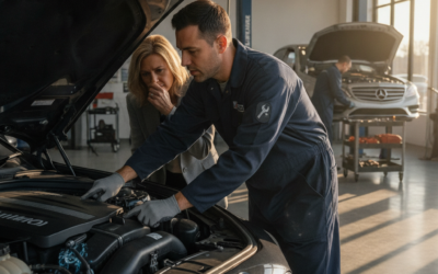 Home 1 Why Is My BMW or Mercedes Burning a Coolant Smell but Not Overheating? What Milton and North Fulton Owners Should Know