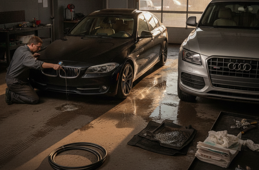 Why Is My BMW or Audi’s Sunroof Drain Clogged and Leaking Into the Cabin? What Alpharetta Owners Should Know