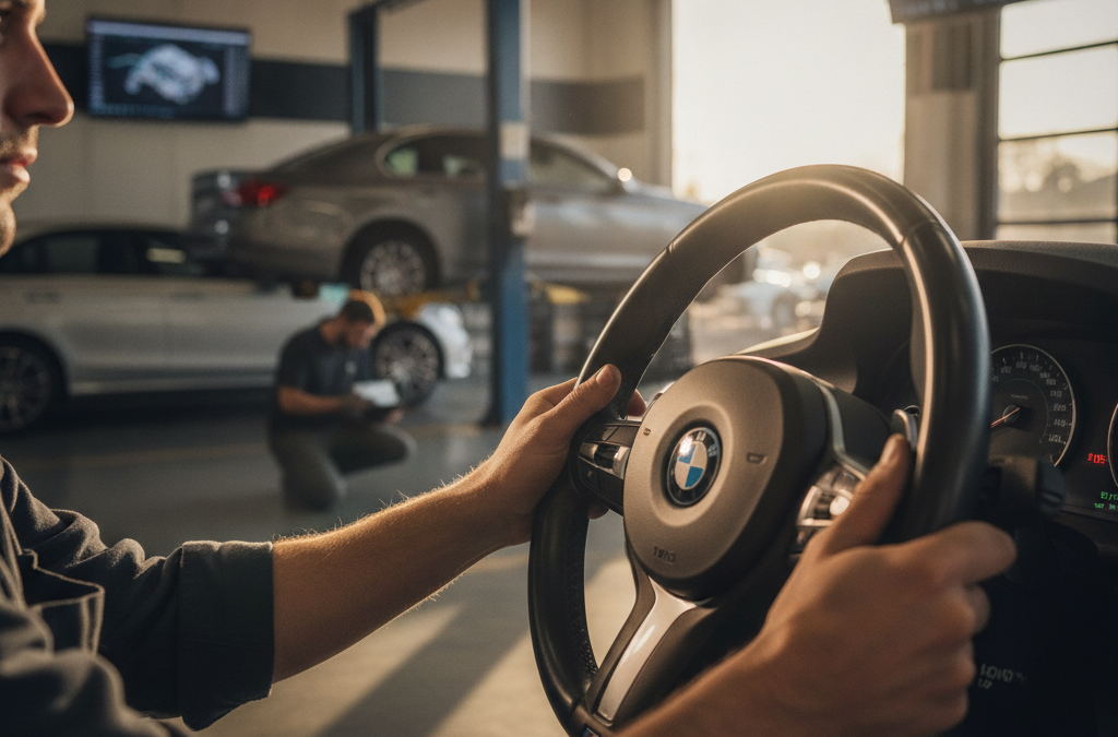 Why Is My BMW or Mercedes Steering Wheel Vibrating at Highway Speed? What Johns Creek Owners Should Know About Wheel Balancing and Hub Issues