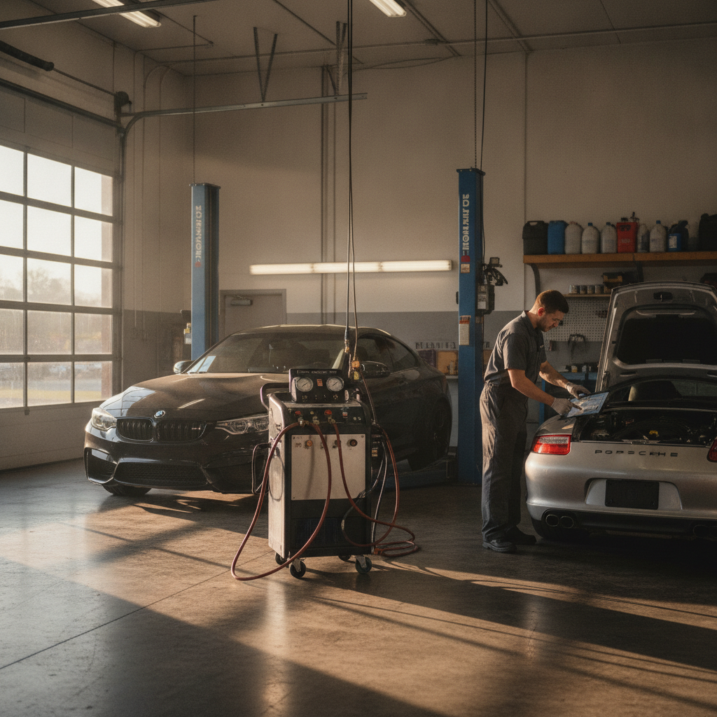 bmw-porsche-ac-blowing-warm-air-roswell