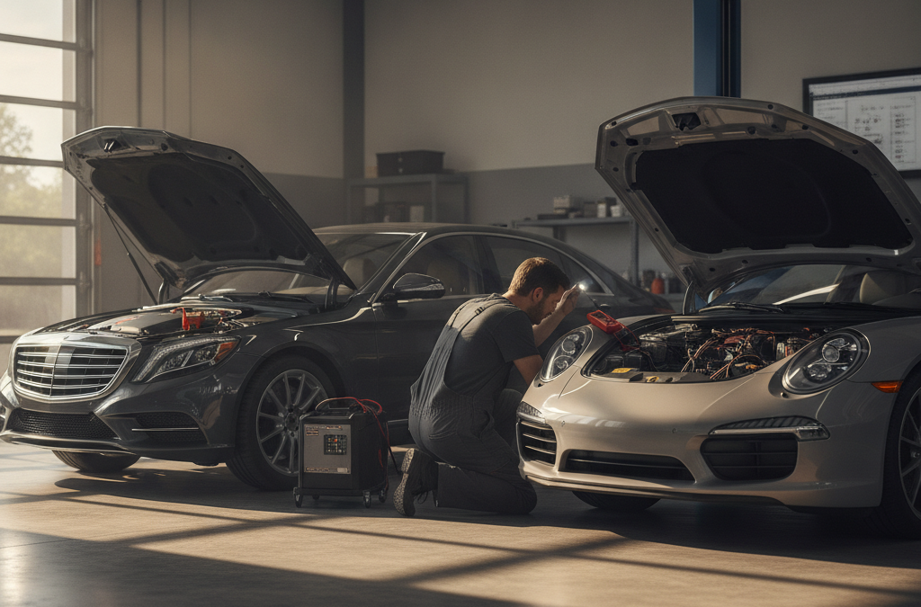 Why Is My Mercedes or Porsche’s Battery Dying Repeatedly? What Roswell Owners Should Know About Parasitic Drain and AGM Battery Failure