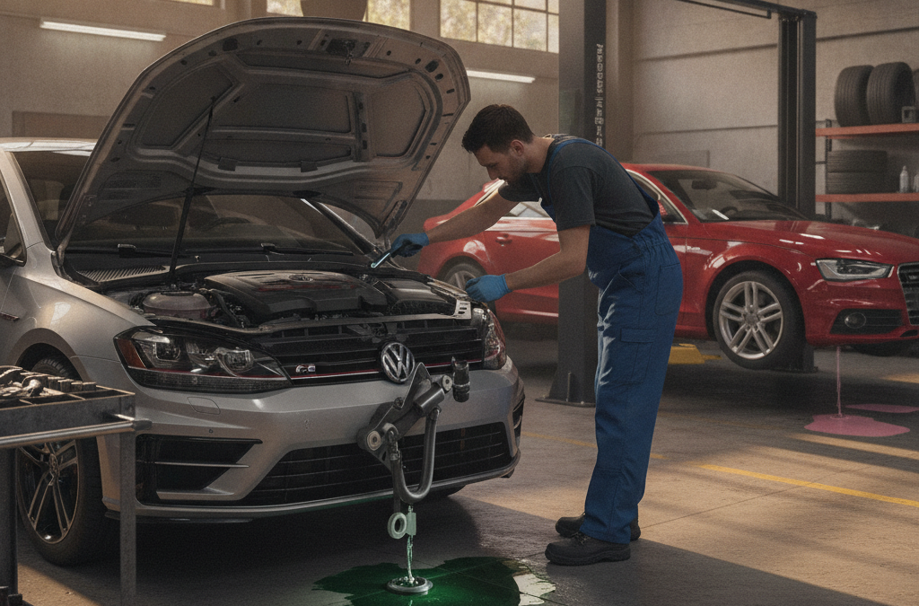 Why Is My Volkswagen or Audi’s Coolant Flange Cracking and Leaking? What Roswell Owners Should Know About Plastic Cooling System Components
